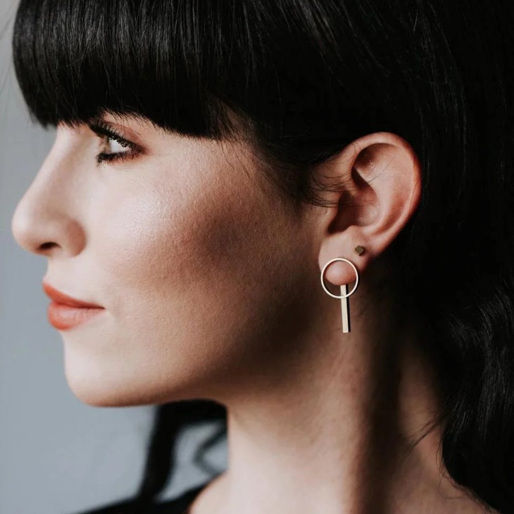 Rebekah Vinyard Bar Jacket Earrings